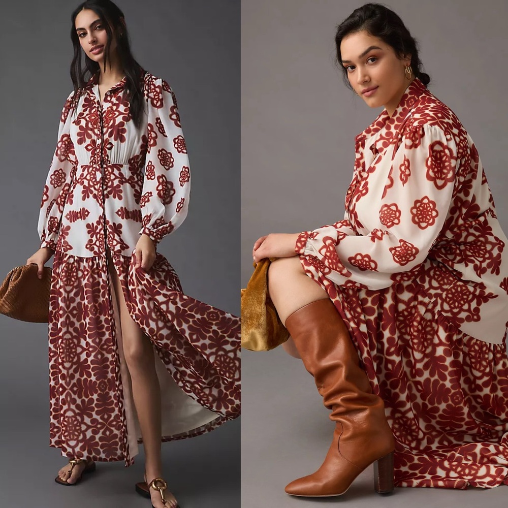 Floral Maxi Dress with Slit - Picture 4 of 11